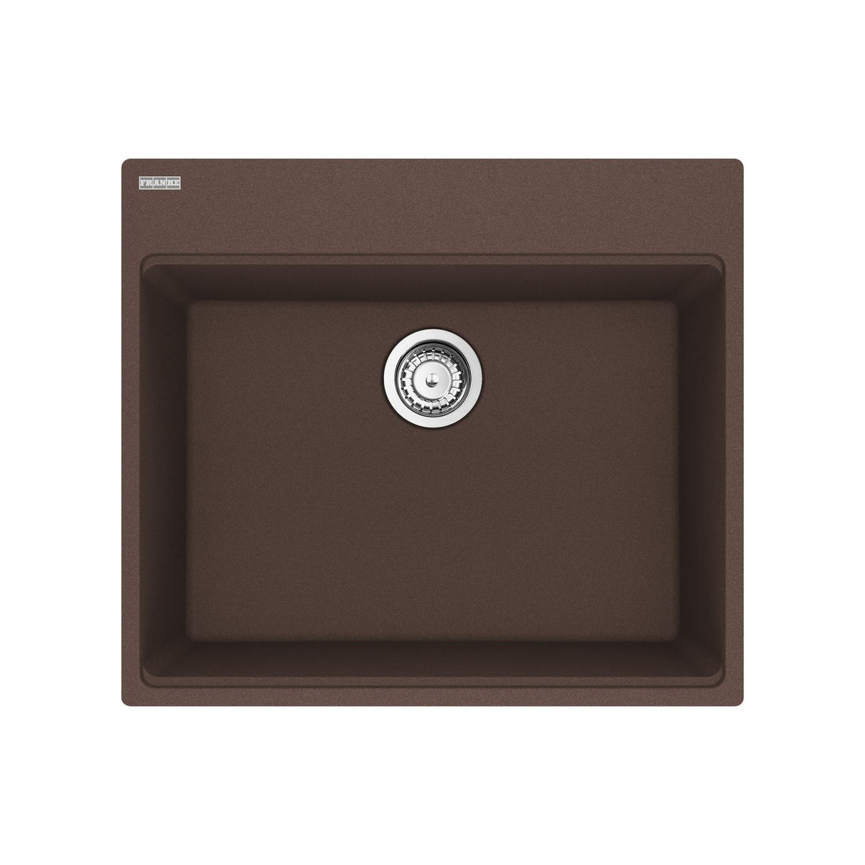 FRANKE MAG61023-MOC-S Maris Topmount 25-in x 22-in Granite Single Bowl Kitchen Sink in Mocha In Mocha