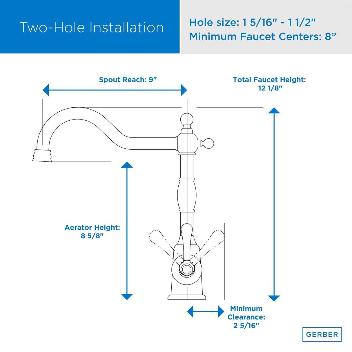 Gerber D401157SS Stainless Steel Opulence Single Handle Kitchen Faucet