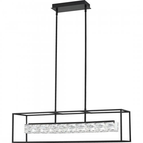 Quoizel PCDZ136MBK Dazzle Linear chandelier led light matte black Island Light