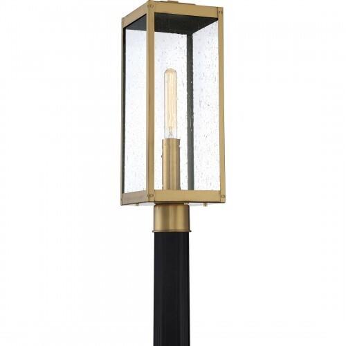 Quoizel WVR9007A Westover Outdoor post 1 light antique brass Outdoor Lantern