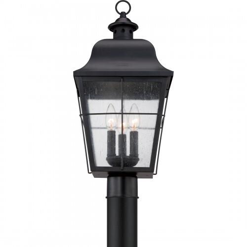 Quoizel MHE9010K Millhouse Outdoor post mystic blck Outdoor Lantern