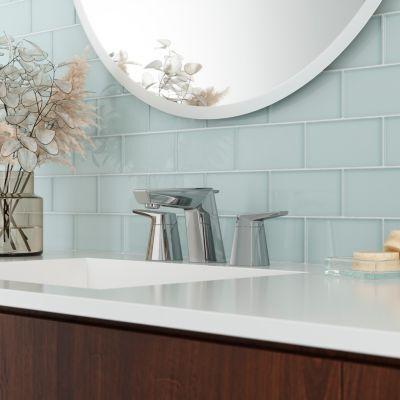 Pfister Polished Chrome Arkitek 8" Widespread Lavatory Faucet LG49-LPMC