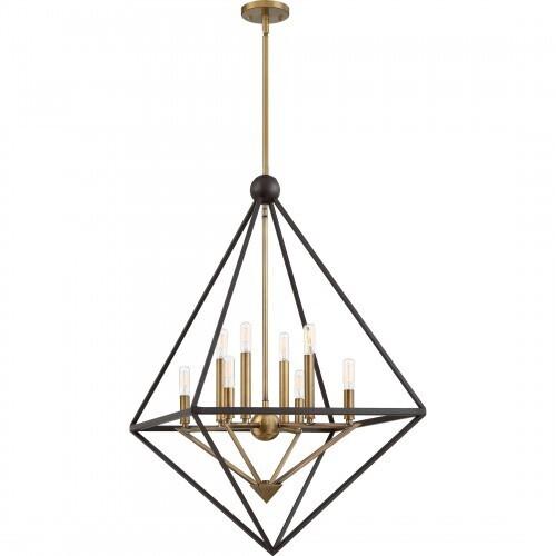Quoizel LVR5208WT Louvre Foyer 8 light western bronze Pendant