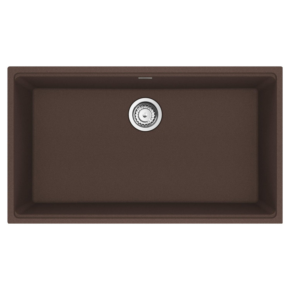 FRANKE MAG11031-MOC-S Maris Undermount 33-in x 18.94-in Granite Single Bowl Kitchen Sink in Mocha In Mocha