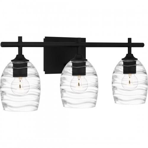 Quoizel LCY8622MBK Lucy Bath 3 lights matte black. Bath Light