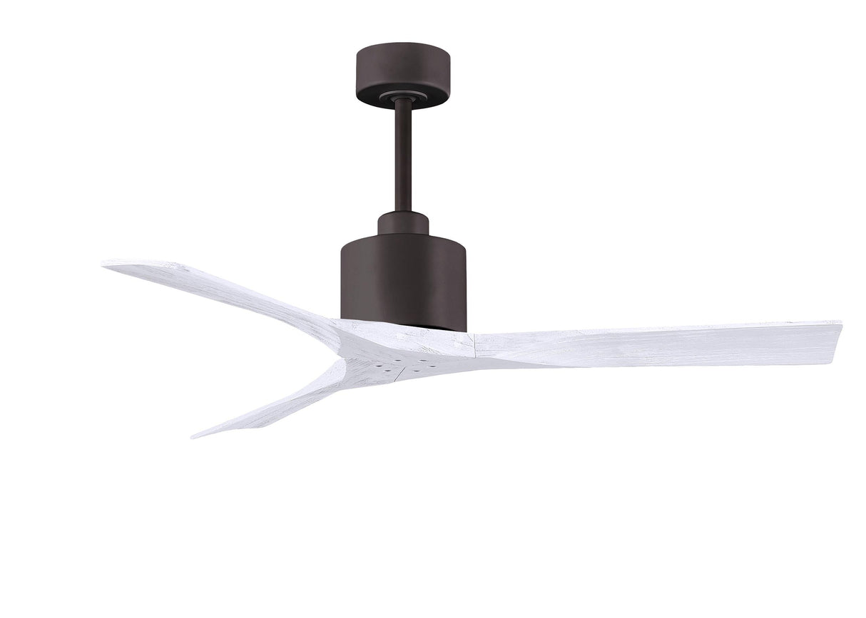 Matthews Fan NK-TB-MWH-52 Nan 6-speed ceiling fan in Textured Bronze finish with 52” solid matte white wood blades