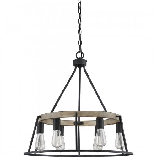 Quoizel BRT5006GK Brockton 6 light chandelier grey ash Chandelier