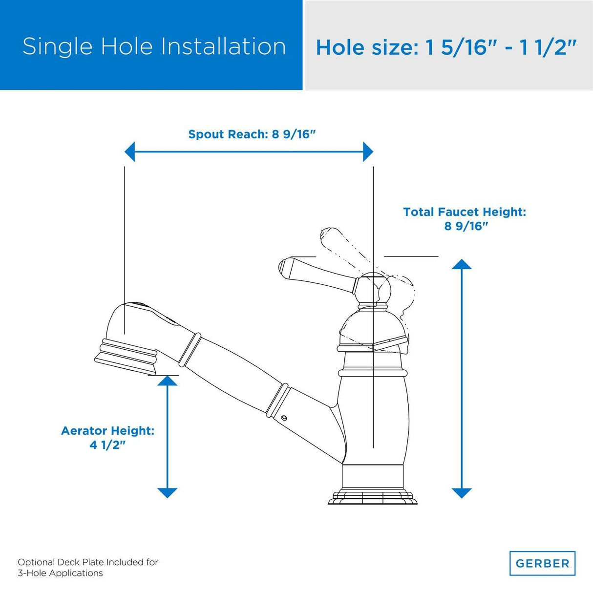 Gerber D457614BS Satin Black Opulence Single Handle Pull-out Kitchen Faucet