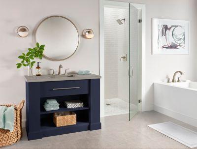 Pfister Brushed Nickel Bronson Widespread Bath Faucet LG49-BS0K