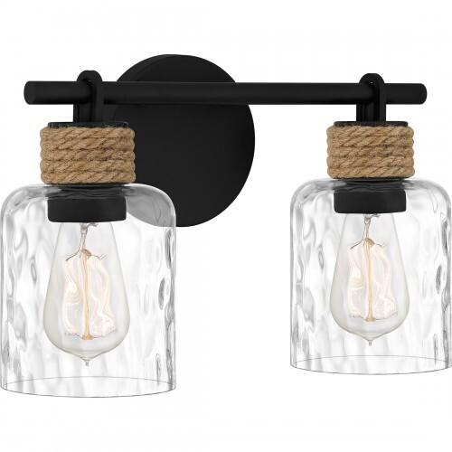 Quoizel BTC8614MBK Baltic Bath 2 lights matte black. Bath Light