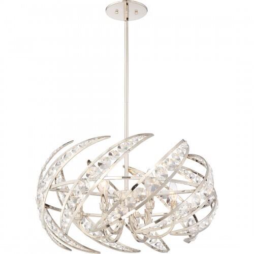 Quoizel PCCN2824PK Crescent Pendant polishednickel 6lts Pendant