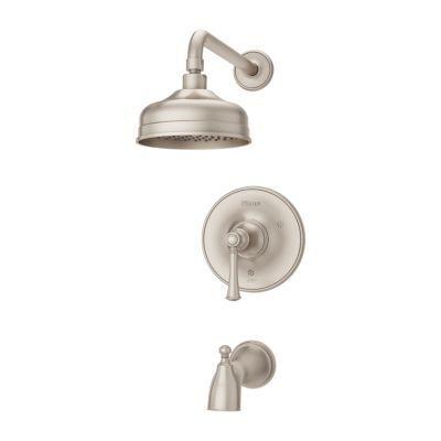 Pfister Brushed Nickel Tisbury 1-handle Tub & Shower, Trim Only LG89-8TBK