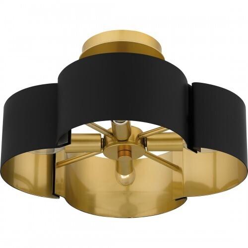 Quoizel BSM1714MBK Balsam Semi flush 4 lights matte black Semi-Flush Mount