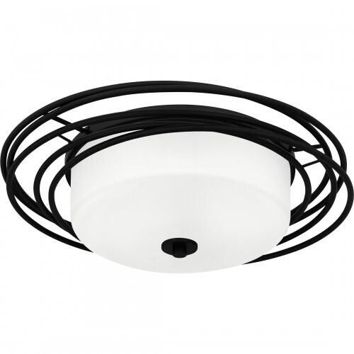 Quoizel CPE1620MBK Calliope Flush mount 2 lights matte black. Flush Mount