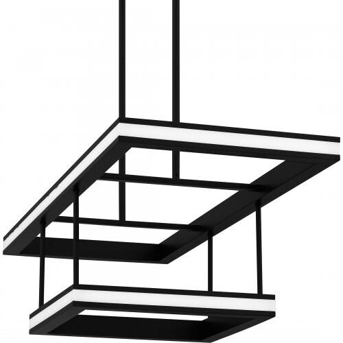 Quoizel PCAYD238MBK Aydin Linear chandelier led light matte black Island Light