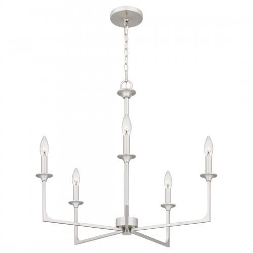 Quoizel PRC5026BN Prescott Chandelier 5 lights brushed nickel Chandelier