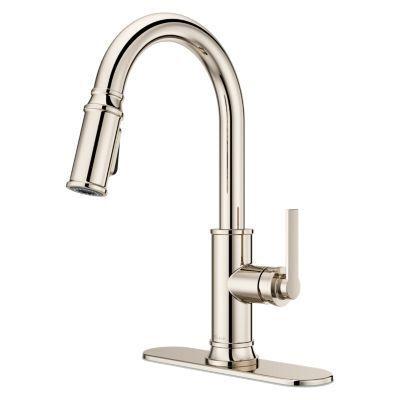 Pfister Polished Nickel 1-handle Pull-down Kitchen Faucet GT529-COLD