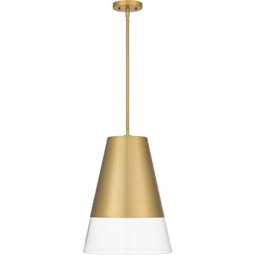 Quoizel PRG1514BRG Peregrine Mid pendant 1 light brushed gold Mini Pendant