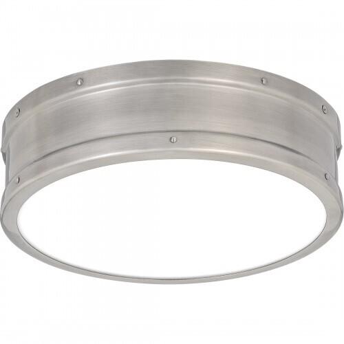 Quoizel QF5224AP Ahoy Flush mount led light antique polished n Flush Mount