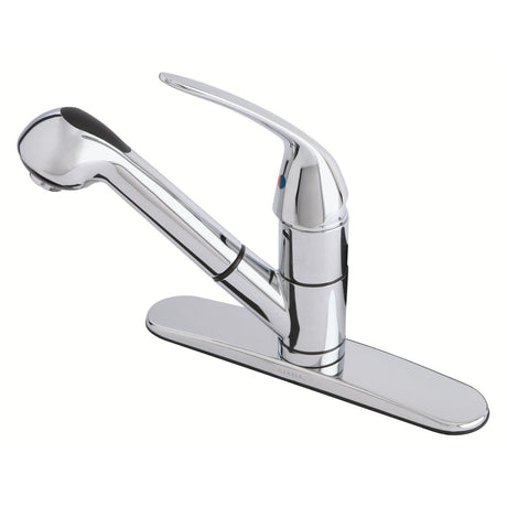 Gerber G0040545W Chrome Maxwell Se Single Handle Pull-out Kitchen Faucet