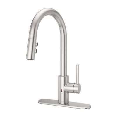 Stainless Steel Stellen Pull-down Kitchen Faucet With React TOUCH-F... LG529-ESAS