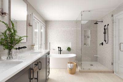 Pfister Matte Black 2-handle Wall Mount Bathroom Faucet LG49-RH4B