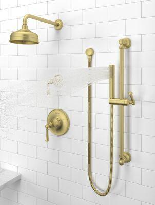 Pfister Tisbury Raincan Showerhead in Brushed Gold