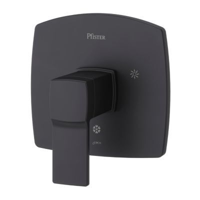 Pfister Black Deckard Valve, Trim Only R89-1DAB