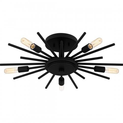 Quoizel QSF6158MBK Quoizel Semi-Flush Mount Semi flush 5 lights matte black Semi-Flush Mount