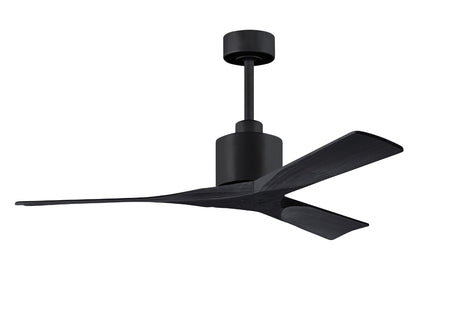 Matthews Fan NK-BK-BK-52 Nan 6-speed ceiling fan in Matte Black finish with 52” solid matte black wood blades