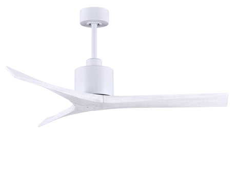 Matthews Fan MW-MWH-MWH-52 Mollywood 6-speed contemporary ceiling fan in Matte White finish with 52” solid matte white wood blades