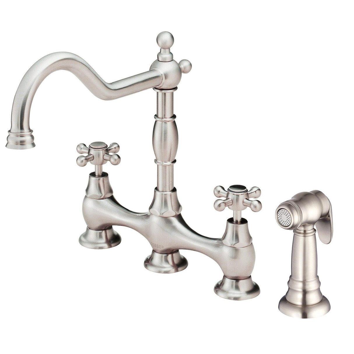 Gerber D404457BS Satin Black Opulence Two Handle Bridge Faucet