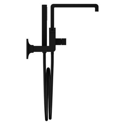 Pfister Matte Black Wall Mount Tub Filler Without Handles LG6-3VRVB