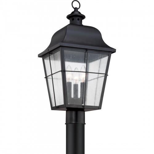Quoizel MHE9010K Millhouse Outdoor post mystic blck Outdoor Lantern