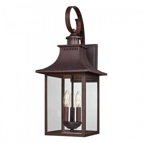 Quoizel CCR8410CU Chancellor Outdoor wall lantern 10" copper bronze Outdoor Lantern