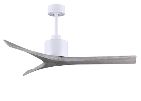 Matthews Fan MW-MWH-BW-52 Mollywood 6-speed contemporary ceiling fan in Matte White finish with 52” solid barn wood tone blades