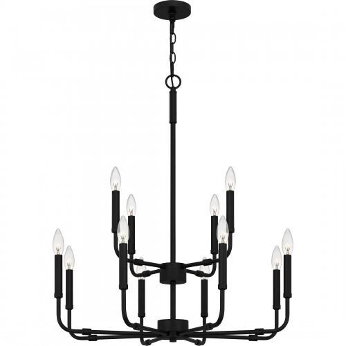 Quoizel ABR5128MBK Abner Chandelier 12 lights matte black Chandelier
