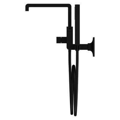 Pfister Matte Black Wall Mount Tub Filler Without Handles LG6-3VRVB