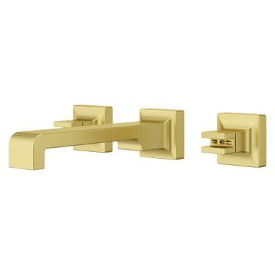 Brushed Gold 2-handle 8" Widespread Wall Mount Bathroom Faucet WITH... LG49-VRV3BG