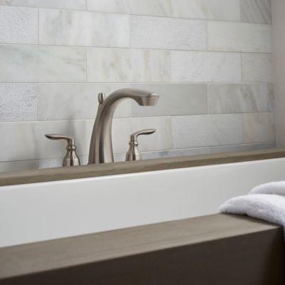 Pfister Brushed Nickel Avalon 3-hole Roman Tub, Trim Only RT6-5CB1K