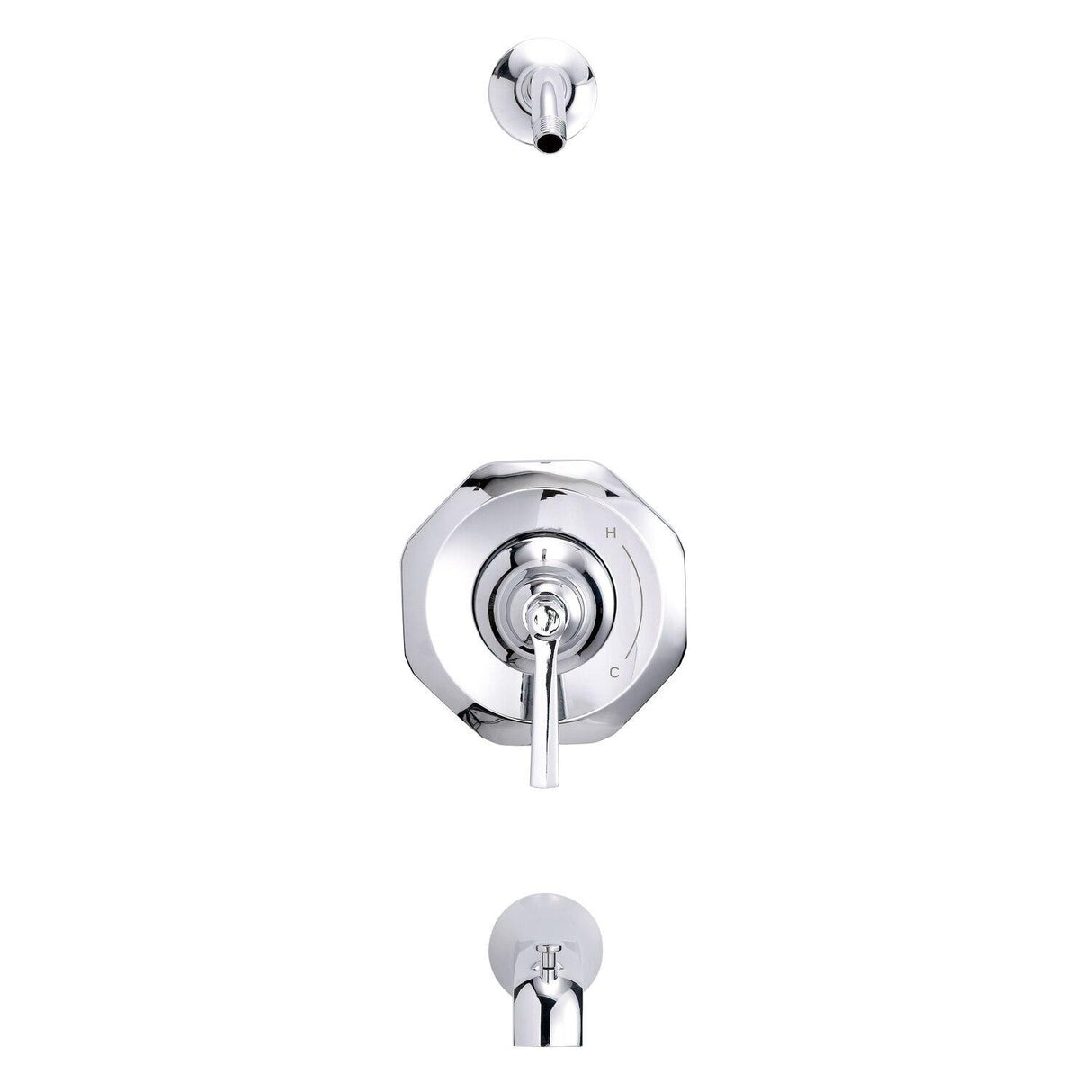 Gerber D500028LSTC Chrome Draper Tub & Shower Trim Kit, Without Showerhead