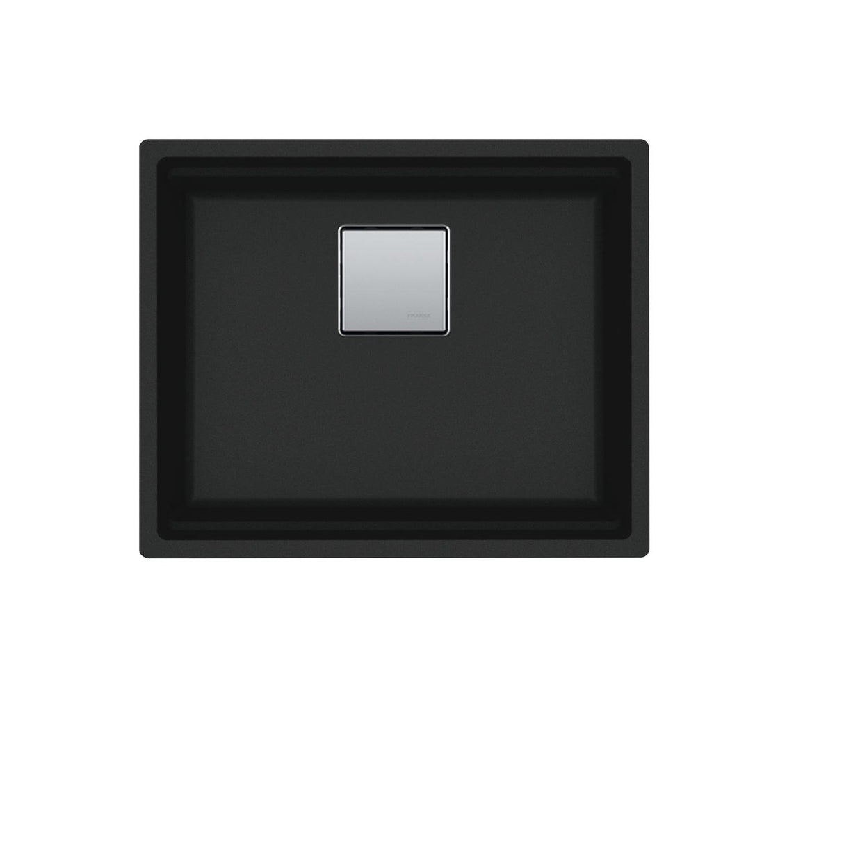 FRANKE PKG11020MBK Peak 22.1-in. x 18.1-in. Matte Black Granite Undermount Single Bowl Kitchen Sink - PKG11020MBK In Matte Black