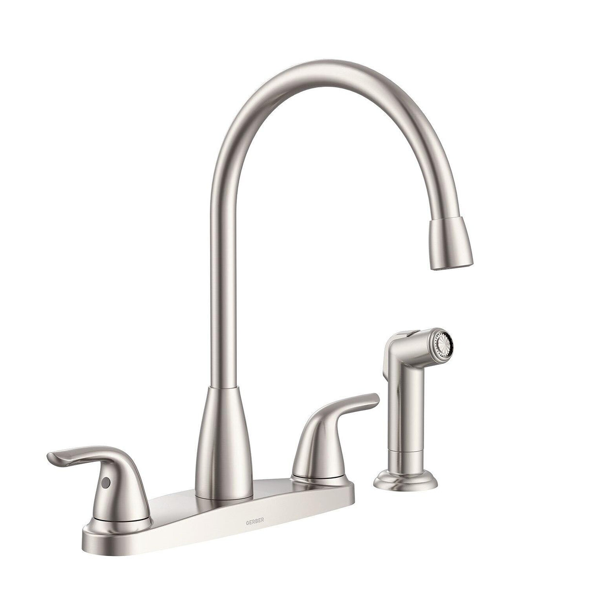 Gerber G0040167 Viper Two Handle High Arc Kitchen Faucet W/sidespray - Chrome