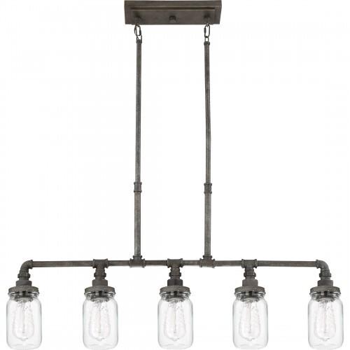 Quoizel SQR538RK Squire 5 light island rustic blk Island Light