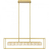 Quoizel PCDZ136SGD Dazzle Linear chandelier led light soft gold Island Light
