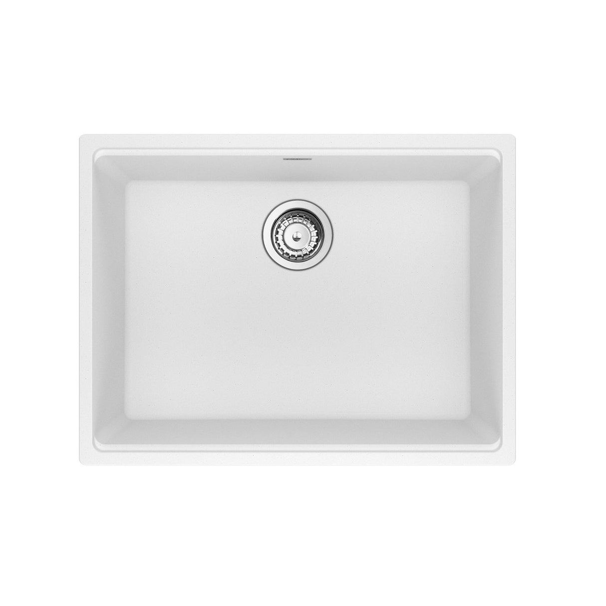 FRANKE MAG11023-PWT-S Maris Undermount 25-in x 18.94-in Granite Single Bowl Kitchen Sink in Polar White In Polar White