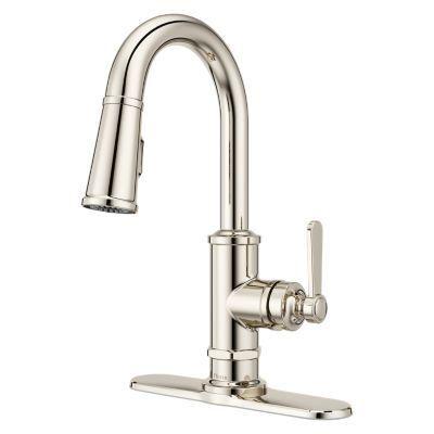 Pfister Polished Nickel 1-handle Pull-down Bar/prep Kitchen Faucet GT572-TDD