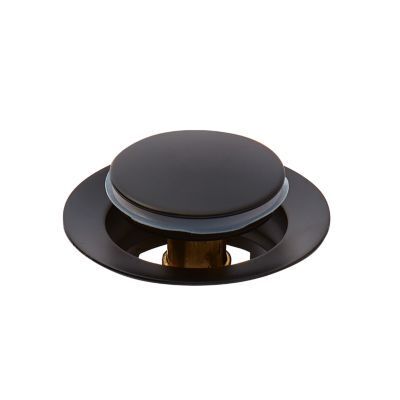 Pfister Matte Black Push and Seal All Metal Drain 972-101B