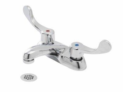 Gerber GC044542 Chrome Commercial Two Handle Centerset Lavatory Faucet W/ Wrist BLA...