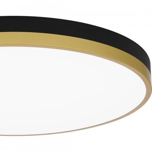Quoizel WLN1620MBKG Weldin Flush mount led matte black gold Flush Mount